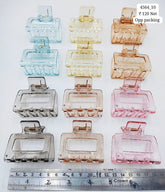 Impression Stylish Colored Plastic Hair Clutcher (Pack of 12)